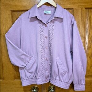 Alfred Dunner Button-Up Light Weight Women's Jacket/Blouse Size 14 Petite